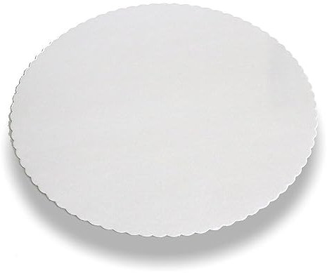 Tortenunterlagen in weiß, rund, 28cm Durchmesser, unbeschichtet und gezackt, 100 Stück
