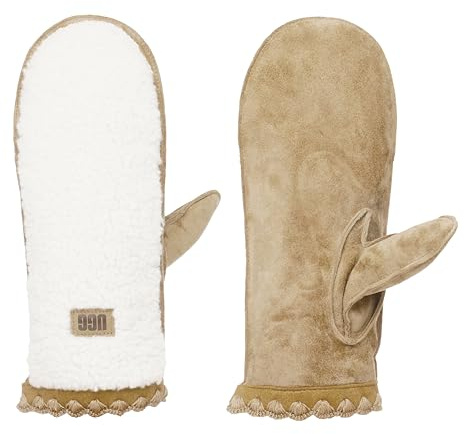 UGG Uggfluff Scalloped Mitten Guantes para Clima frío, Nimbus, S-M Mujeres