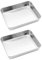 Seahelms 2 Pcs Baking Tray Small Deep Oven Tray 26x20x5cm Stainless Steel Baking Sheet Pans Rectangle Cake Tin for Baking Brownie,Lasagna, Healthy & Non Toxic, Mirror Finished & Dishwasher Safe