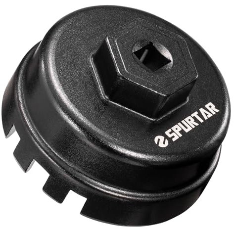 Spurtar Oil Filter Wrench for Toyota 6 Slots 14 Flutes Oil Filter Removal Tool 64mm Cap Wrench for Corolla, Prius, Prius Prime, Prius V, Matrix, CT200h, Scion iM/iQ/xD 1.8L Engine