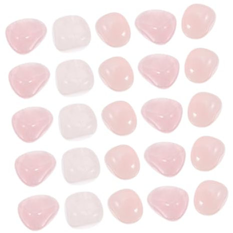 Healeved 300g Pink Crystal Stones Bulk Quartz Crystal Healing Pebbles for Plants Pots Vase Fillers Outdoor Garden Landscaping Crafts Fish Tank Aquarium Decor Natural Rocks