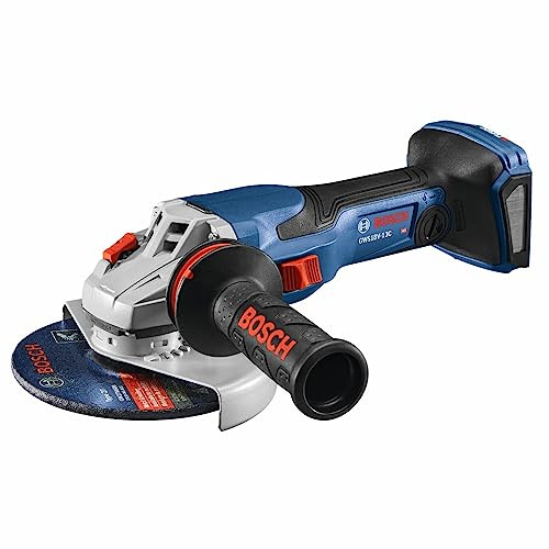 Bosch GWS18V-13CN-RT 18V PROFACTOR Brushless Lithium-Ion 5-6 in. Cordless Angle Grinder with Slide Switch (Tool Only) (Renewed)