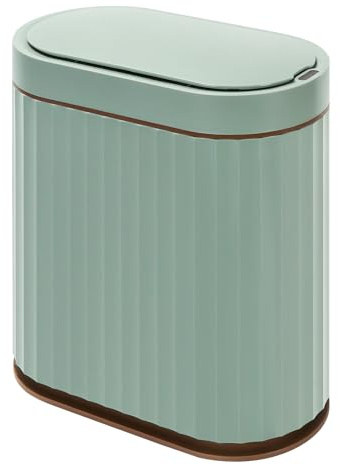 ELPHECO Bathroom Trash Can with Automatic Lid 2 Gallon Sensor Trash Bin, Smart Garbage Can IPX5 Waterproof Trash Bin, Small Slim Trash Can, Motion Sensor Wastebasket for Office, Kitchen, Sage Green