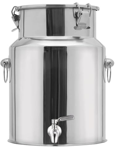 milchkännchen mit Deckel Edelstahl milchkanne mit hahn, milcheimer Edelstahl mit Deckel milchkännchen mit Deckel Edelstahl Farm Milk Transport can,Capacity-7L