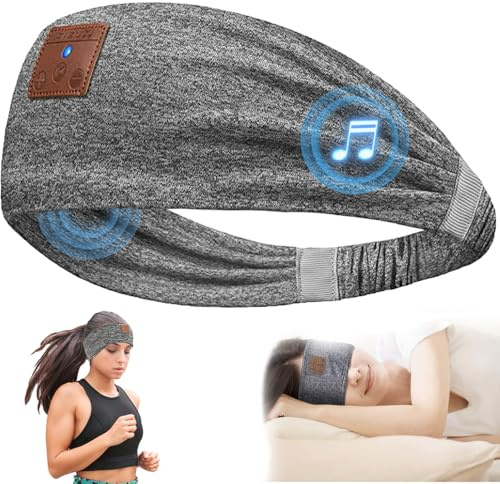 Andthere Sleep Headphones Headband, Bluetooth Sleep Eye Mask Headphones Noise Cancelling Headband Earphones for Sleeping Music Sports, Relaxation Meditation Gifts Gadgets for Women Men Side Sleepers