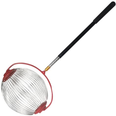 DAWCBVJQ Ramasseur De Noix en Acier Inoxydable, 150x24x20cm Collecteur De Noix avec Tige Télescopique, Rouleau Ramasse Fruits, Rouleau Ramasse Noisette, Outils De Jardinage pour Ferme Famille