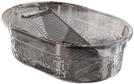 TAIZhiChen Bacinella per Bucato Bacinella per Bucato Asse per Strofinare Vasca per Lavaggio Portatile Multiuso per Uso Domestico con Asse per Bucato Vasca per, Grigio