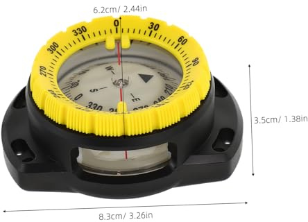 Abaodam 2pcs Pressure Resistant Dual-function Wrist Compass with Elastic Band for Scuba Diving and Outdoor Survival Integrated Timekeeping Navigation Watch for Hiking Sailing Camping