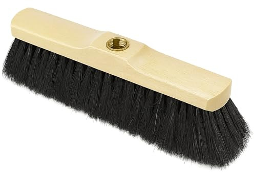 Stubenbesen Rosshaar 280mm mit Gewinde – Hochwertiger Zimmerbesen aus Pferdehaar für alle Böden, Feiner Raumbesen für Haus und Wohnung, Braun/Natur, 1 Stück 14776### KURZBESCHREIBUNG ### Der