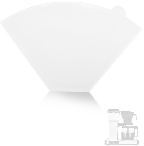 100pcs Coffee Filters for Technivorm Moccamaster Maker, Cone Coffee Filter Paper No 4 Size Compatible with Technivorm Moccamaster Machine Replacement Part Accessories 8-10 Cup (White)