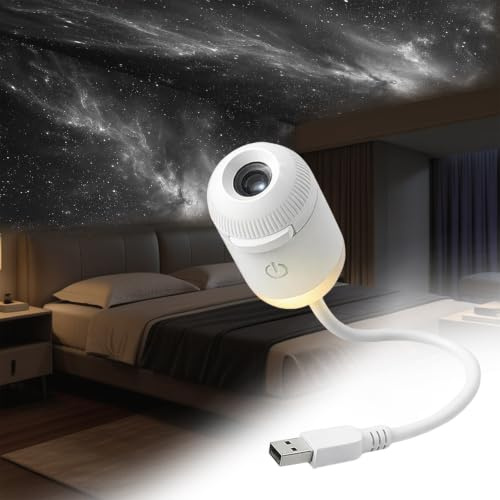 12-in-1 Galaxy Projector Night Light, Adjustable Sternenhimme mit 12 Films | 360° Projektor Kinder Erwachsene, LED Projektor Sternenhimmel mit 12 Schiebbare Projektionsfolien, Geschenke für Freund Kind