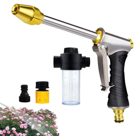 Pulitore ad alta pressione – Schiuma di lavaggio rotante, Spruzzatore a pressione per prato, Spruzzatore di sapone per lavaggio auto | 7,28 pollici per prato esterno, cortile posteriore, M