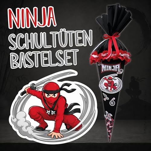 Generisch Schultüten Bastelset im Ninja-Design passend zum Ninja Yuma Ranzen von Step by Step