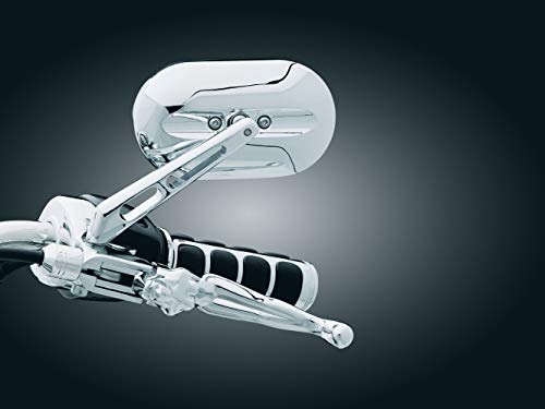 Kuryakyn 1430 Motorcycle Handlebar Accessory: Large Magnum Rear View Side Mirrors with Flat Glass, Chrome, 1 Pair