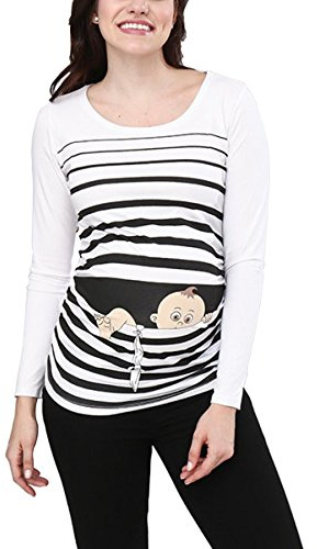 M.M.C. Baby Flucht – rolig rolig rolig rolig söt omgivningsmode/resistenttröja med motiv för graviditet/graviditetströja, lång ärm