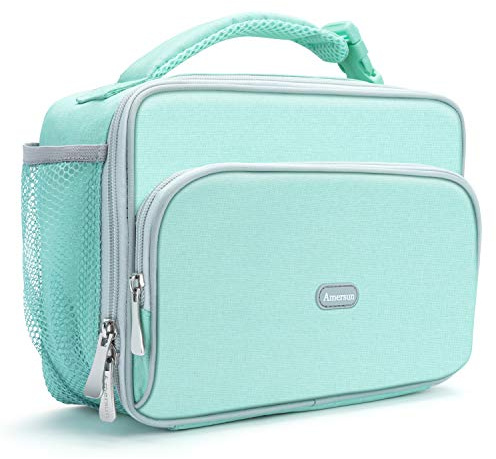 Amersun Kids Teen Girls Lunch Box Bag Insulated with Water Bottle Holder