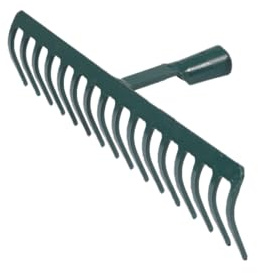 Leborgne - Râteau Forgé 16 Dents Courbées Manche Bois - Certifié PEFC 100% Idéal Pour Terrassement Et Jardinage - Résistant Ergonomique Pour Professionnels Et Particuliers - 150 cm