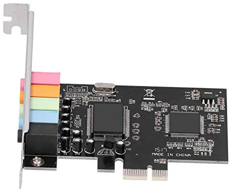 Goshyda Audio-Soundkarte, PCI-E 5.1 CMI8738-Chip-Stereo-Audiokarte, für Windows 7 für Desktop-Computer, für Heimkino, Große 3D-Spiele, Musik