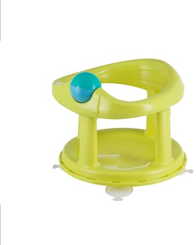 Bebeconfort Swivel Bath Seat, 6 - 12 Months, Max. 10 Kg, Child Bath Support Seat, Non-Slip Baby Bath Chair, Ergonomical, Suction Cups, Lime