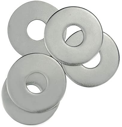 Rondelle in metallo M16, Rondelle in acciaio inox MeHurr 5 pezzi, rondelle piatte M16 x 50 mm, Rondella 304 in acciaio inox DIN9021/ISO7093, Penny Rondelle per viti e dadi