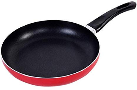 Frying pan Non-Stick Frying Pan Saucepan Skillet Pan Aluminum Alloy Teflon Coating Inside Induction Gas Cookware Egg Fry Pan Frying Pan (Color : Yellow) (Red)