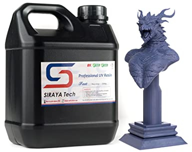 Siraya Tech Fast ABS-Like 3D Drucker Resin (Marinegrau, 2kg) | Bruchfest, hochpräzise, 405-nm-UV-härtend, schnell härtendes Photopolymerharz, ideal für LCD/DLP-3D-Druck