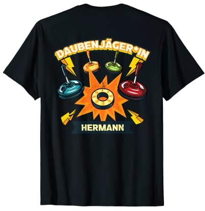 DaubenjägerIn Hermann Stockschütze Asphaltstock Stocksport T-Shirt
