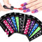 JIAMIAN 100 Plantillas Barrera Para Uñas, Diez Tamaños Prueba Derrames Herramientas Protectoras Manicura, Ideales Para Manicura Polish, Protectores Reusables