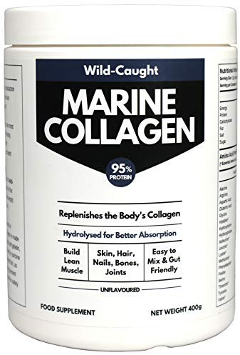 Marine Collagen Powder (400g) | Hydrolysed from Wild Caught North SEA Cod | 1.5X Better Absorbed Protein Powder | Amino Acids for Skin, Hair, Nails and Bones | 400g Tub - 40 Servings – 40 Day Supply