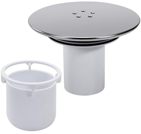 Duschabfluss Abdeckung 90 mm/115 mm Abflussdeckel Dusche Chrom Finish Duschablauf Deckel Ersatz-Duschablaufabdeckung für Duschablaufauslass weißer Boden