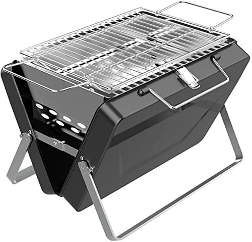 CRBUDY Grill à gaz, Barbecue au Charbon de Bois, Valise Portable pour la Maison, poêle à Barbecue Pliable, Barbecue en Plein air, Camping, Pique-Nique, Cuisine, Barbecue, Outil de Cuisson
