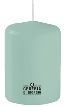 Candela diametro 7 cm altezza 10 cm - Grigio Verde