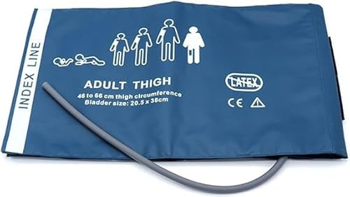 Universal NIBP Manschette für Oberschenkel, 46-66cm Single Tube Wiederverwendbare PU Ersatz Blutdruckmanschette, Kein BP Connector