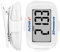 AVTREK Contador de pasos 3D preciso para caminar pantalla gigante podómetro digital para correr con visualización de tiempo y retroiluminación LED (blanco)