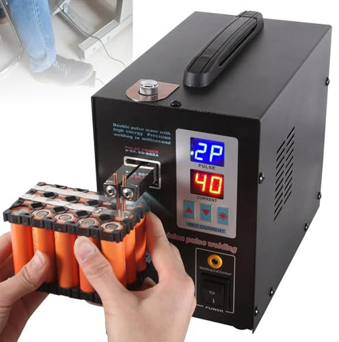 Saldatrice A Batteria + Pedale, Saldatrice A Punti A Doppio Impulso Da 0,15 Mm (Impostazione Della Pressione), Saldatrice A Punti A Batteria Portatile, Per Pacco Batteria Al Litio