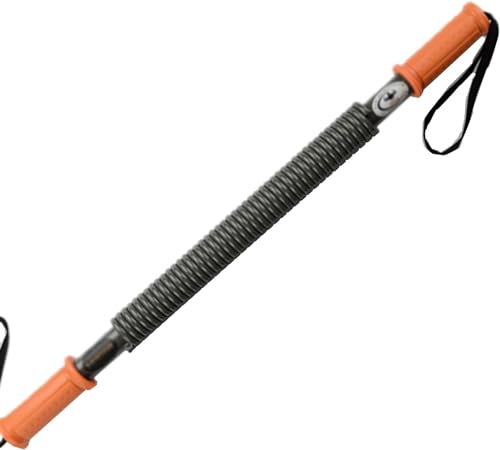 Heavy Duty Power Twister Bar 35 110 kg Federbrust Expander Arm Builder für Oberkörper Kraft Bizeps Brust Schulter Unterarm Übung Orange Grau 80 kg Größe
