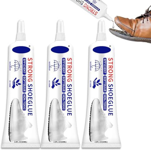 Schuhkleber Extra Stark Wasserfest, 60ml Schuhkleber, Schuhsohlenkleber, Wasserdichter Schuhreparaturkleber, 3-Teiliges Shoe Glue Wird Zur Reparatur Aller Arten von Schuhen, Leder #3 Stück
