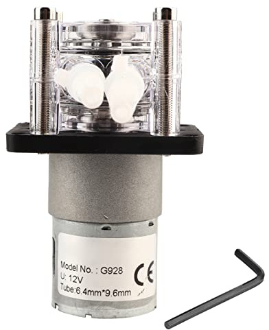 Ball Bearings, Silent DC 12V High Stream Peristaltic Pump, Tube Vacuum for Aquarium Lab Analytical Water with Transparent Silicone Tube