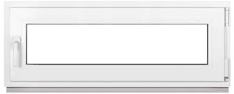 Framex Finestra in plastica bianca larghezza x altezza 110 x 40 cm (1100 x 400 mm) 3 scomparti (32 mm) girevole DIN destra – Premium – tutte le dimensioni