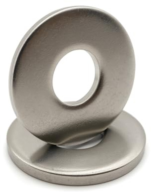 Rondelle in acciaio inox: M6 x 24 mm - ep. 1,6 mm | Rondella piatta M6 x 24 mm | Acciaio inossidabile A2 (V2A/AISI 304) norma DIN 9021 | Per viti, dadi, bulloni: set di 20 pezzi - ProRaje