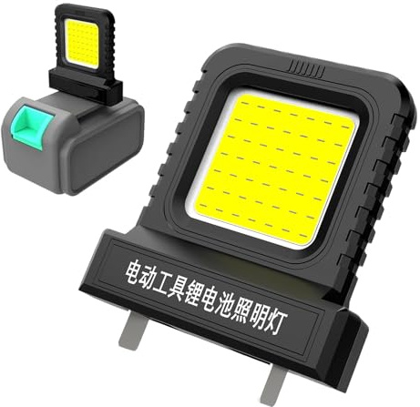 Lámpara de Trabajo LED, Lámpara LED para Baterías de Herramientas, Ajustable De Alta Luminosidad Para Garaje Taller Obra
