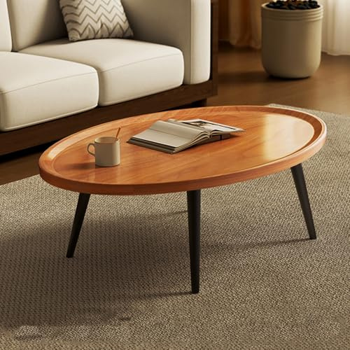 Mesa auxiliar redonda, mesa auxiliar baja, tablero de MDF y acero al carbono, duradera, impermeable, resistente a los arañazos, combinación flexible de mesas altas y bajas para sala de estar