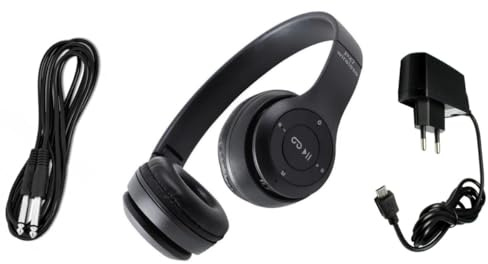 LazyInsect Cuffie Bluetooth P47 per Bambini e Junior | Cuffie Wireless On-Ear con Microfono - Radio FM | Lettore MP3 | microSD | Leggere e Regolabili con Cavo Jack 3,5mm e Alimentatore Incluso
