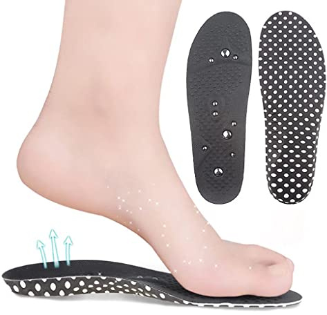 bekväma inlägg, Magnetisk terapi-inläggssulor Massagesulor for män och kvinnor, Fotmassage Zonterapi Smärtlindrande skosulor(1 Pair,S(39 40))