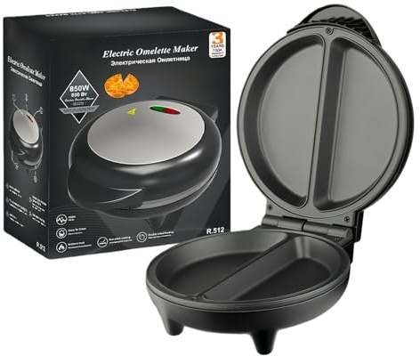 Sollee Sartén Para Desayuno | Acero Inoxidable Antiadherente Doble Compartimento,Plancha Eléctrica Con División,Para Cocinar Tortitas en Familia Hogar Apartamento Restaurante Casa de Campo y