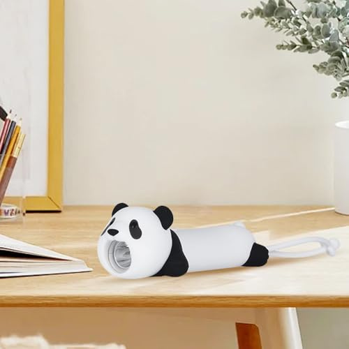 YZYOE New Rechargeable Panda LED Flashlight, Cute Animal Shaped Silicone Flashlight, Comfortable Touch Long Press to Adjust Brightness Portable Outdoor Lighting Creative Light.
