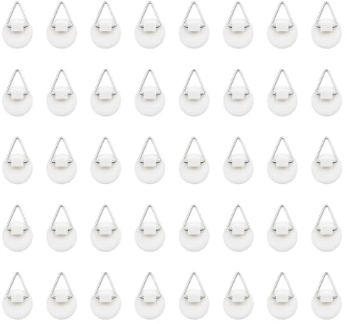 40 Pezzi Ganci Adesivi per Quadri Senza Forare, Gancetti Autoadesivi Invisibili Senza Chiodi per Appendere Foto, Poster, Dipinti e Decorazioni da Parete (Piccolo Cerchio)