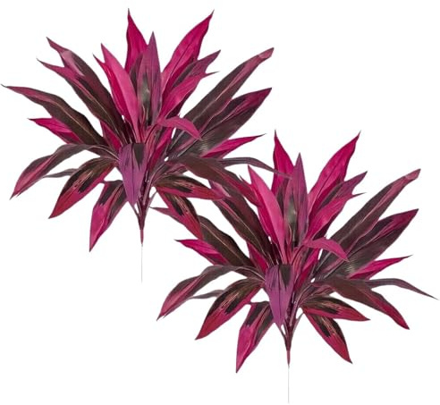 Felci Finte Da Esterno - Vegetazione Artificiale Resistente Agli Agenti Atmosferici, Cespugli Decorativi A 18 Foglie, Confezione Da Due Pezzi Da Sessanta Centimetri | Lussuosa Decorazione Senza Manute