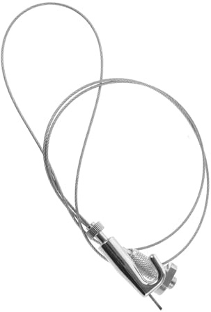 IWOWHERO Corda per Appendere Quadri in Metallo Argento Heavy Duty, Fissaggio Regolabile Facile da Usare per Negozi e Scuole