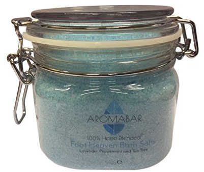 Foot Heaven Bath Salts Soak 550g Gift Jar Epsom Salts and Dead Sea Salts Enriched with Essential Oils 100% Natural Aromatherapy Packed with Minerals
